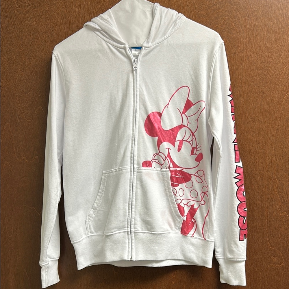 Disney Pink and White Graphic Hoodie Jacket